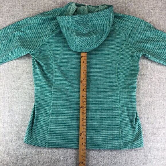 The North Face Mezzaluna Full Zip Hoodie Fleece Jacket Women's Large Mint Green - Picture 12 of 12